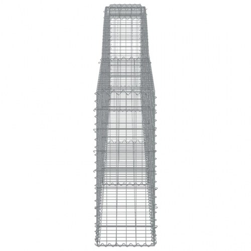 Buede gabionkurve - 7 stk. 400×30×80/100 cm i galvaniseret jern