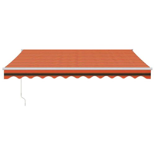 Foldemarkise 3x2,5 m automatisk betjening orange og brun