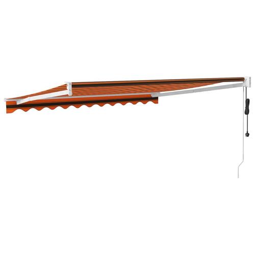 Foldemarkise 3x2,5 m automatisk betjening orange og brun