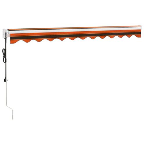 Foldemarkise 3x2,5 m automatisk betjening orange og brun