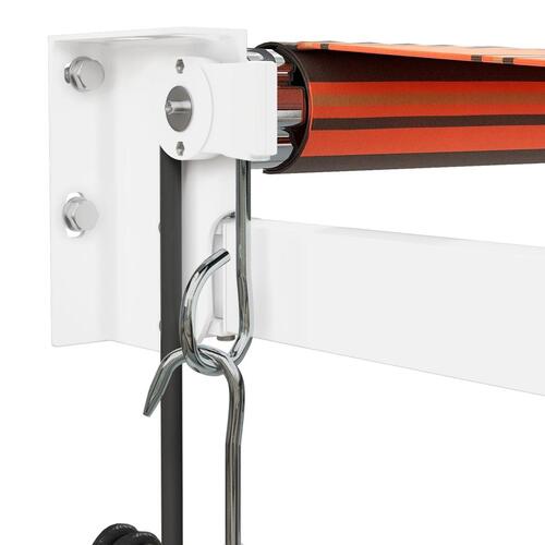 Foldemarkise 3x2,5 m automatisk betjening orange og brun