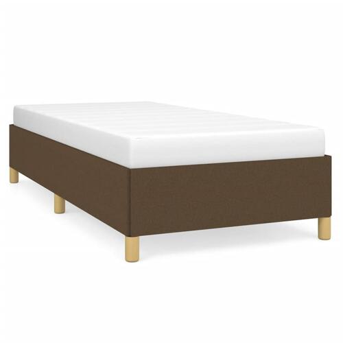 Sengeramme uden madras Mørkebrun 100x200 cm Stof