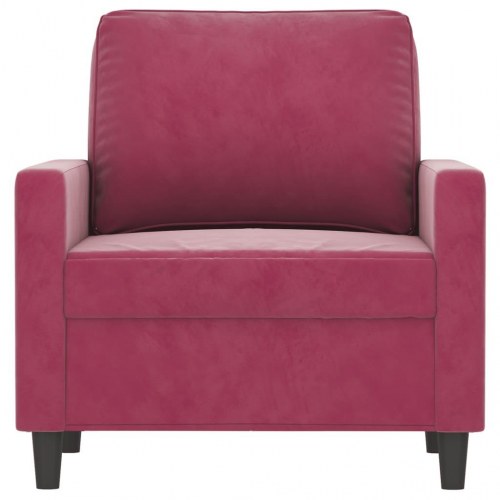 Lænestol i velour 60 cm - vinrød