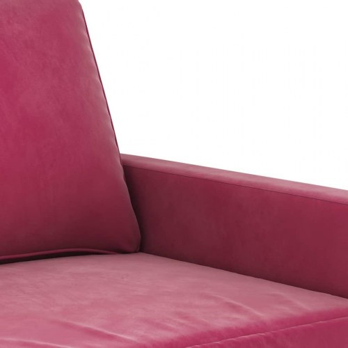 Lænestol i velour 60 cm - vinrød