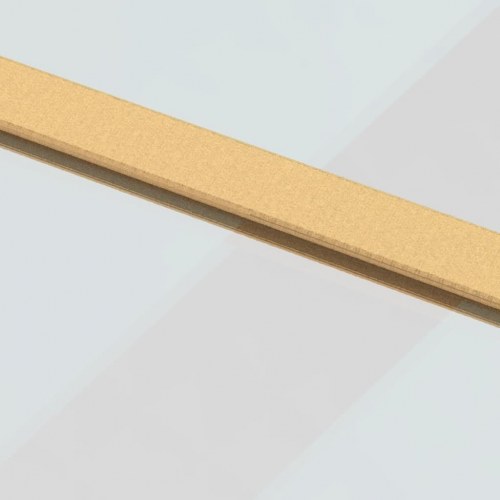 Skydedør 76×205 cm - klart sikkerhedsglas og aluminium, guldfarvet