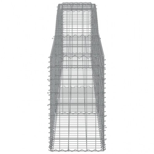 Buede gabionkurve - 8 stk. 400×50×80/100 cm i galvaniseret jern
