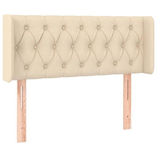 Sengegavl med kanter 93 x 16 x 78/88 cm - cremefarvet