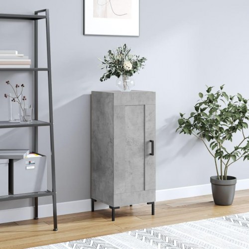 Skænk i konstrueret træ 34,5 × 34 × 90 cm - betongrå