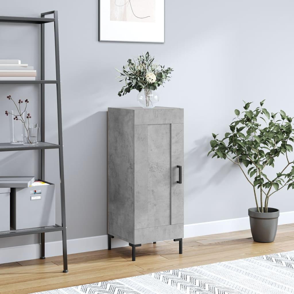 Skænk i konstrueret træ 34,5 × 34 × 90 cm - betongrå
