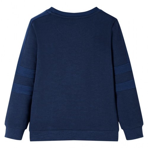 Sweatshirt til børn med motorcykelprint str. 104 - marinemeleret