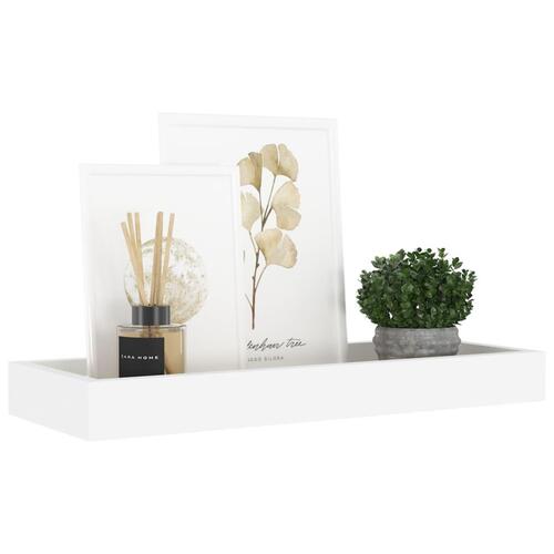 Væghylder med kanter 4 stk. 40x15x4 cm MDF egetræ og hvid