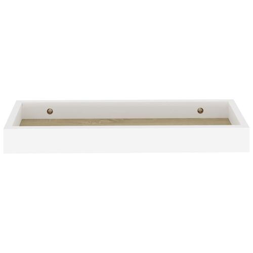 Væghylder med kanter 4 stk. 40x15x4 cm MDF egetræ og hvid