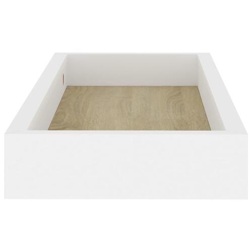 Væghylder med kanter 4 stk. 40x15x4 cm MDF egetræ og hvid