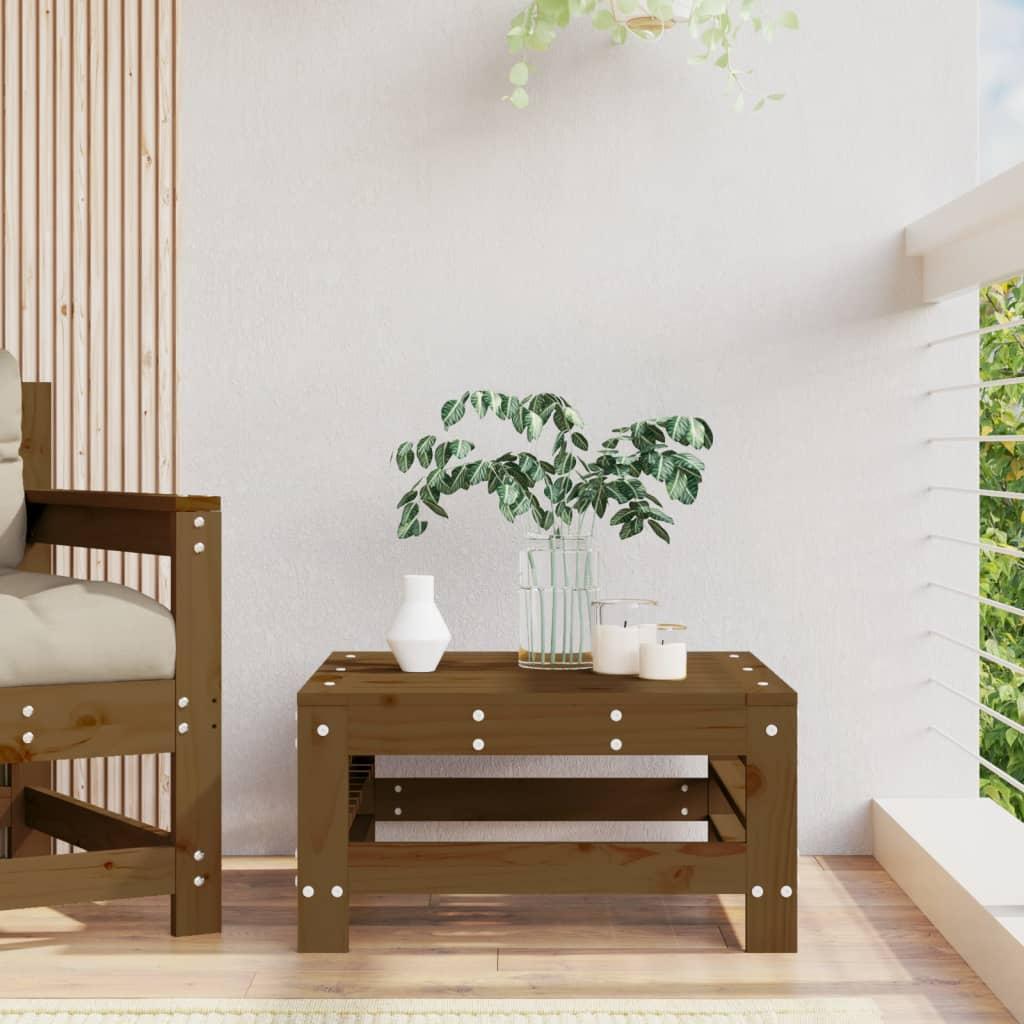 Midtermodul Til Havesofa Massivt - Fyrretræ honningbrun / Fodskammel