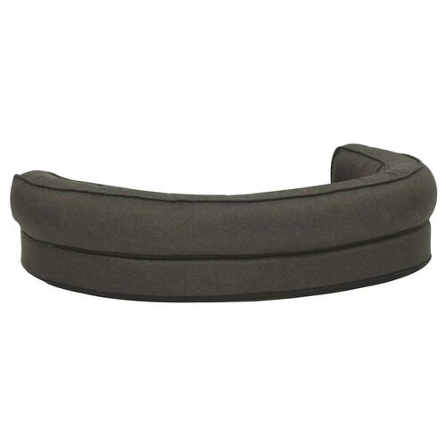 Ergonomisk hundeseng 75x53 cm hør-look fleece mørkegrå