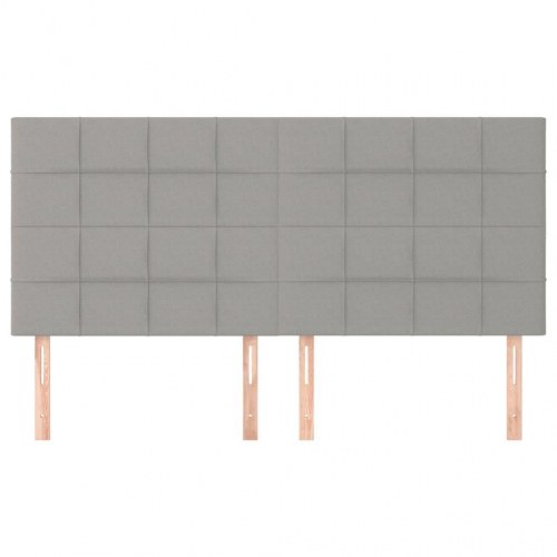 Sengegavl lysegrå 180 x 5 x 118/128 cm