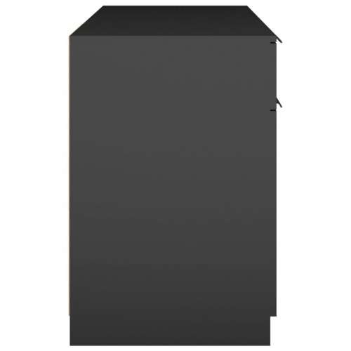 Skrivebord 100x50x75 cm konstrueret træ sort
