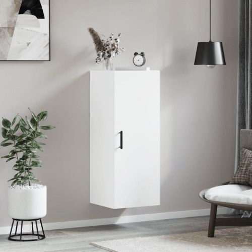 Vægskab 34,5×34×90 cm - hvid, væghængt opbevaring