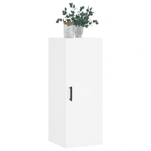 Vægskab 34,5×34×90 cm - hvid, væghængt opbevaring