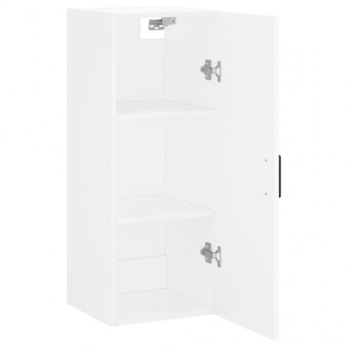 Vægskab 34,5×34×90 cm - hvid, væghængt opbevaring