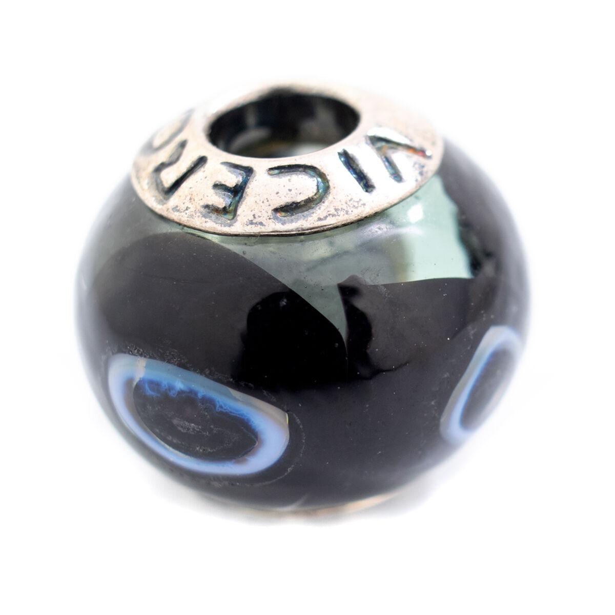 Charm-perle VMB0050-25 - blå, 1 cm, sterling sølv