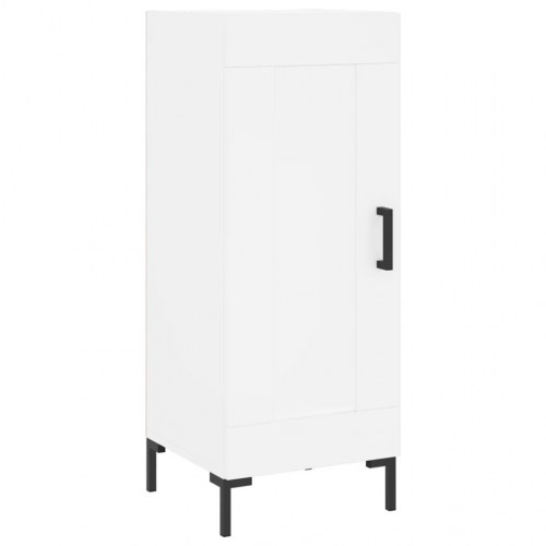 Skænk 34,5×34×90 cm i hvid - konstrueret træ, metalben