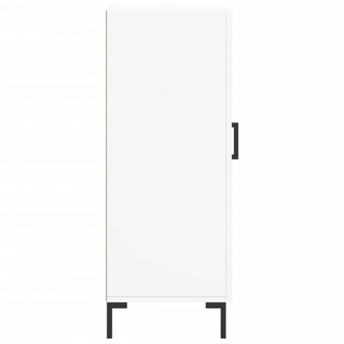 Skænk 34,5×34×90 cm i hvid - konstrueret træ, metalben