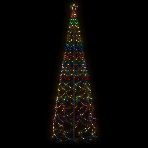 Kegleformet juletræ 160x500 cm 1400 LED'er farverigt lys