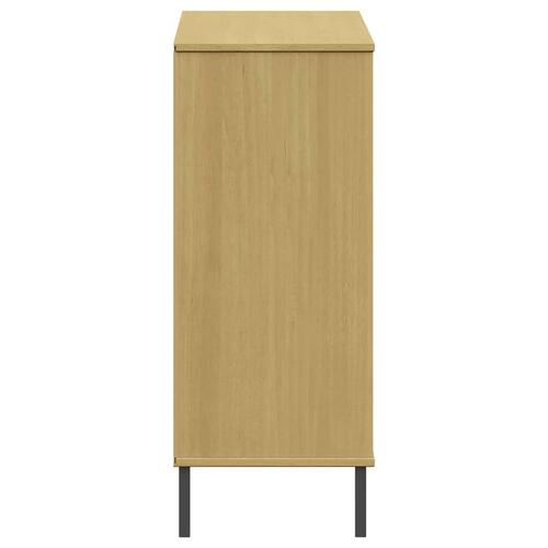 Skoreol med metalben OSLO 95x35x86 cm massivt træ brun