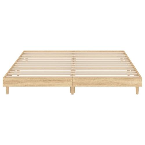 Sengestel 160x200 cm konstrueret træ sonoma-eg