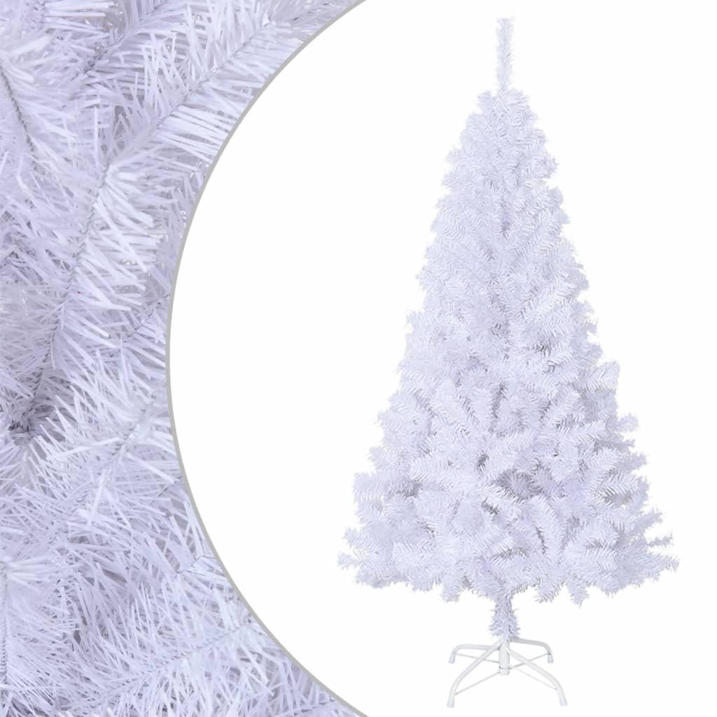 Kunstigt juletræ med tykke grene 120 cm PVC hvid