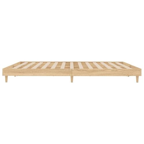 Sengestel 160x200 cm konstrueret træ sonoma-eg