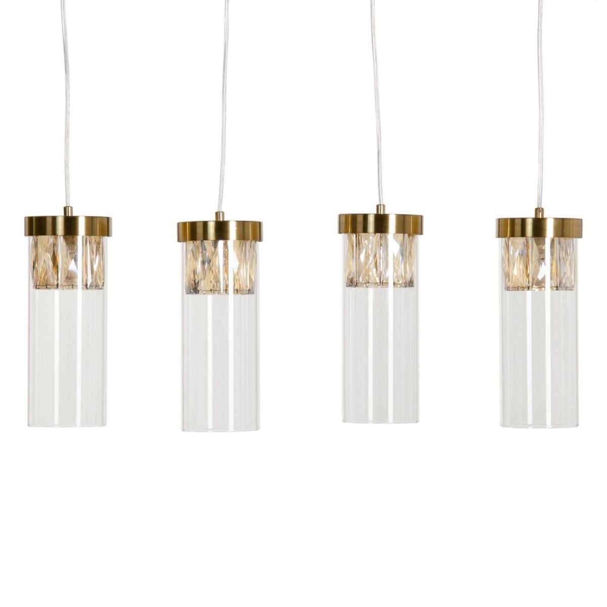 Loftslampe 91 X 11 X 45 Cm Krystal Gylden Metal