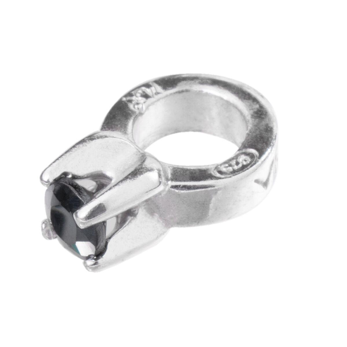 VMM0247-05 charm i sterling sølv - sølvfarvet, 1 cm