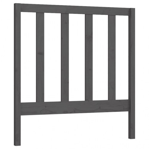 Sengegærde i massivt fyrretræ 81 x 4 x 100 cm - grå