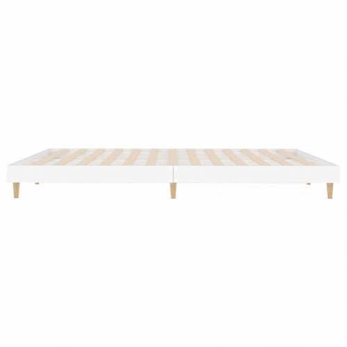 Sengestel 200x200 cm i hvidt konstrueret træ