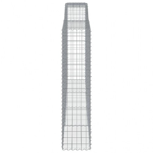 Buede gabionkurve - 7 stk. 400×50×200/220 cm i galvaniseret jern