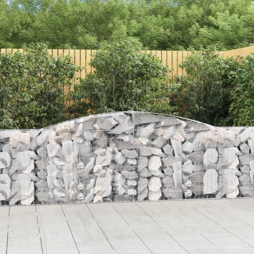 Buede gabionkurve - 4 stk. 400×30×100/120 cm i galvaniseret jern