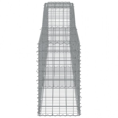 Buede gabionkurve - 4 stk. 400×50×80/100 cm i galvaniseret jern