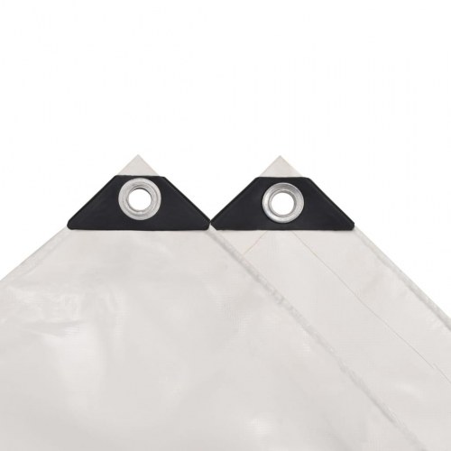 Presenning 650 g/m² 4 x 5 m - hvid, kraftig kanvas med PVC