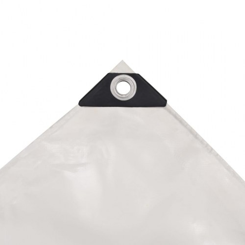Presenning 650 g/m² 4 x 5 m - hvid, kraftig kanvas med PVC