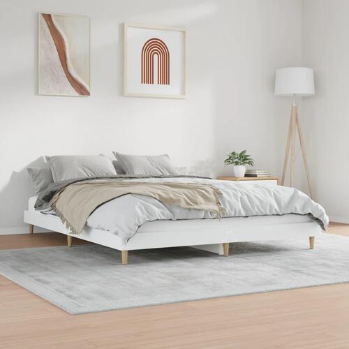 Sengestel uden madras 180x200 cm konstrueret træ hvid