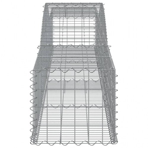 Buede gabionkurve - 9 stk. 400×50×40/60 cm i galvaniseret jern