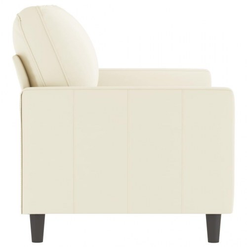 2-personers sofa i velour - cremefarvet, sædebredde 120 cm