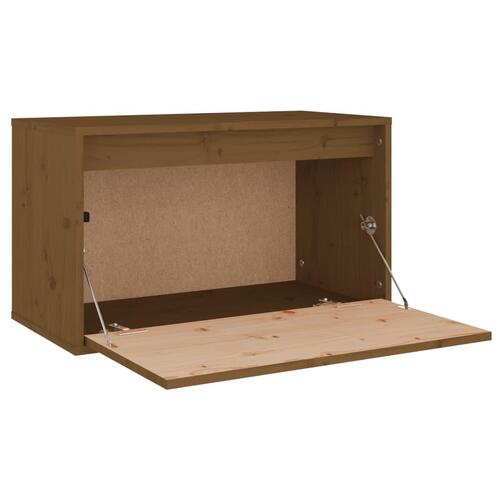 Vægskab 60x30x35 cm massivt fyrretræ honningbrun