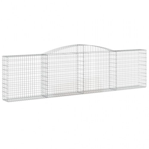 Buede gabionkurve - 6 stk. 400×30×100/120 cm i galvaniseret jern