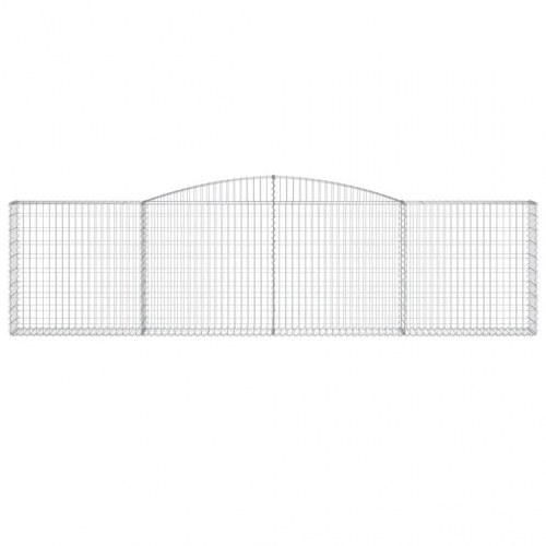 Buede gabionkurve - 6 stk. 400×30×100/120 cm i galvaniseret jern