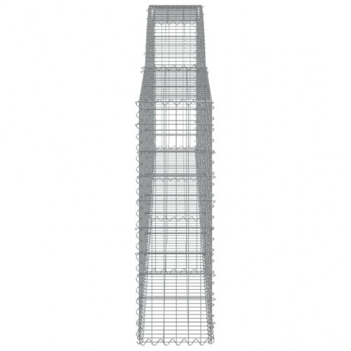 Buede gabionkurve - 6 stk. 400×30×100/120 cm i galvaniseret jern