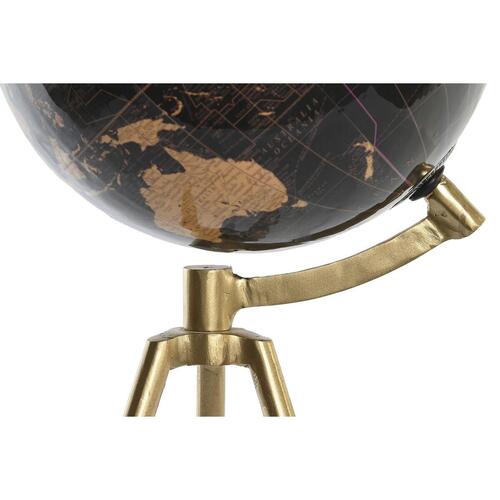 Globus Sort Gylden Metal 20 x 20 x 47 cm