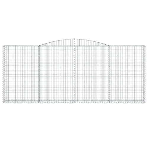 Buede gabionkurve 4 stk. 400x30x160/180 cm galvaniseret jern